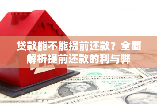 平凉贷款能不能提前还款？全面解析提前还款的利与弊