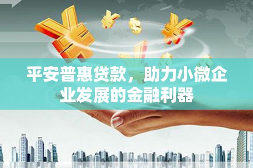 平凉平安普惠贷款，助力小微企业发展的金融利器