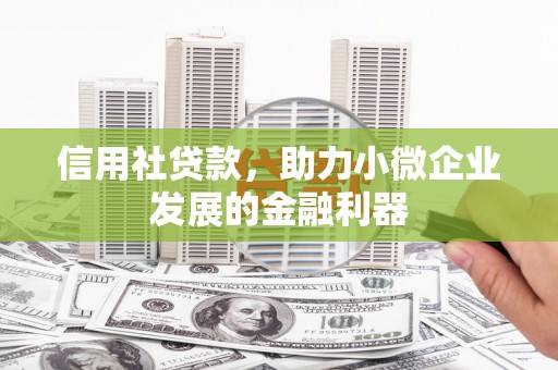 平凉信用社贷款，助力小微企业发展的金融利器