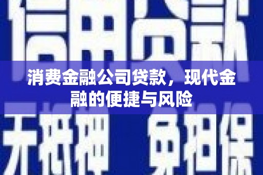 平凉消费金融公司贷款，现代金融的便捷与风险